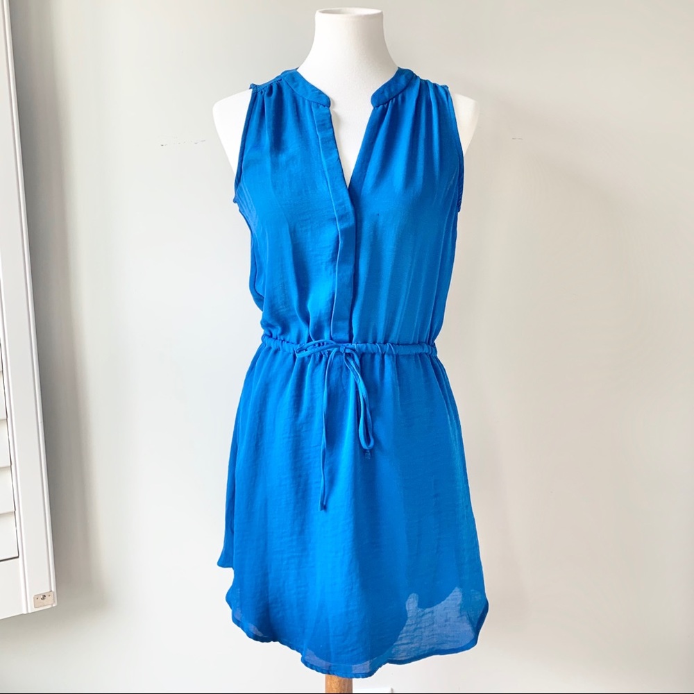 Sleeveless Cobalt Blue Midi Dress Size Small Petite